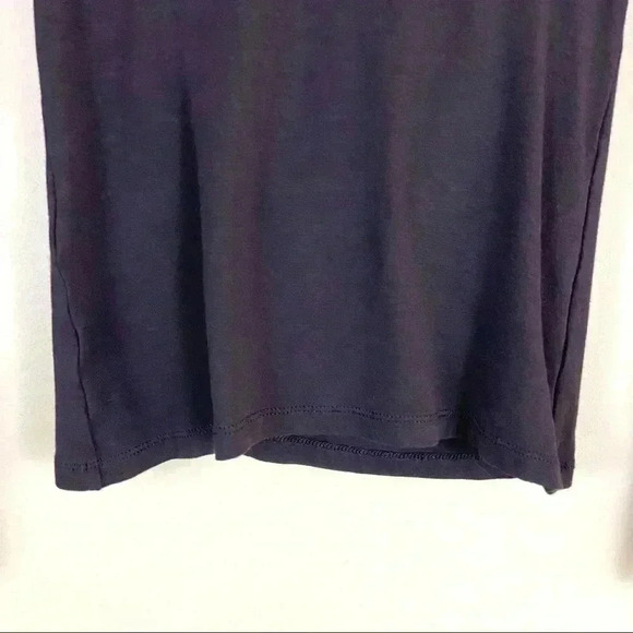 BCBGMaxAzria Dark Brown Rayon Drapey Sequined Long Sleeve Top - Picture 5 of 12